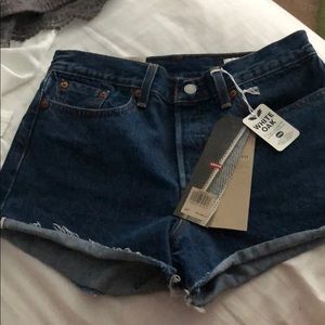 Levi high waisted denim shorts